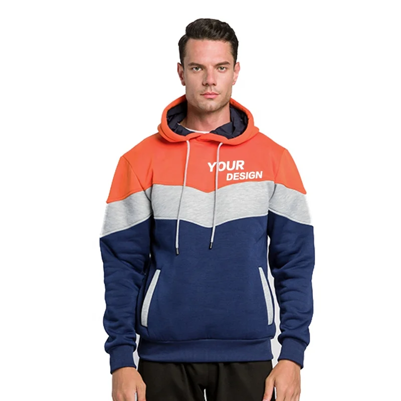 

2021 New Fashion Men Spring Color Matching Patchwork Long Sleeve Hoodies Pockets Outdoor Sports Casual Tops Jacket Hoodies