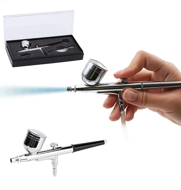 

Handheld Airbrush Mini Portable Air Brush Spray Gun Single-Dual Action Set for Makeup Art Nail Model Painting Tattoo Manicure