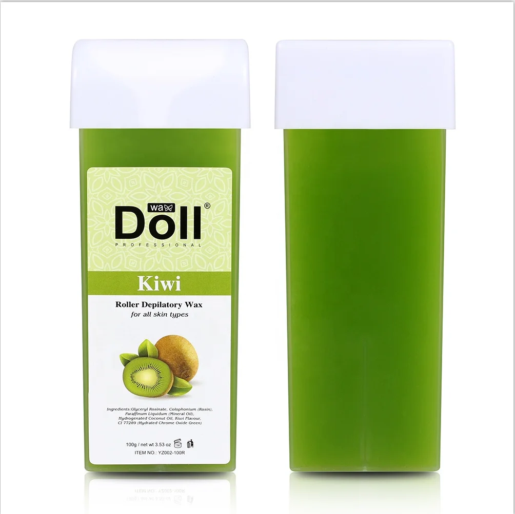 

New100g Kiwi Roll on Hot Film Hair Removal depilatory soft Wax green Wholesale Sugar warm Wax roller wax
