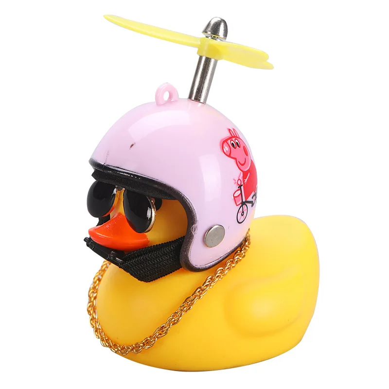 

Little Yellow Duck Vehicle Society Broken Wind Duck Bamboo Dragonfly Helmet Duck Creative Supplies Bicycle Accessories