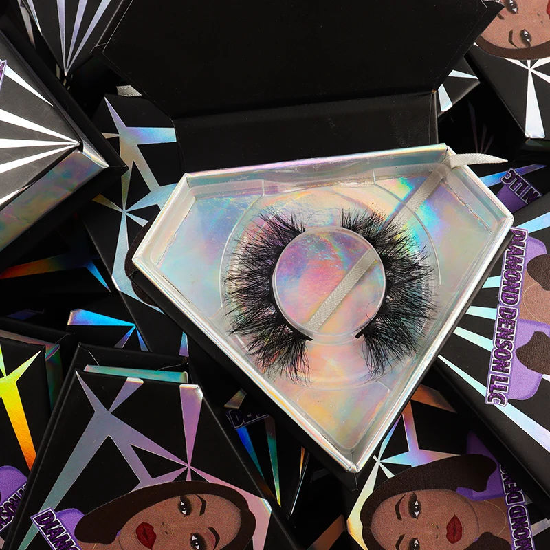 

Factory price eyelash popular 3d faux mink eyelashes cruelty free 25mm silk eyelashes with customized packaging box, Natural black