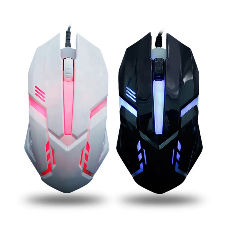 

Factory 2020 New Model Gaming Wired Mouse USB Wired 3D Backlit Computer Accessories Game Mouse, Black,white