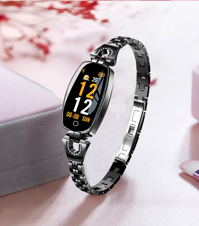 0.96 Color Screen H8 Smart Bracelet with IP67 waterproof Heart Rate Blood Pressure Monitor for Women (15).jpg