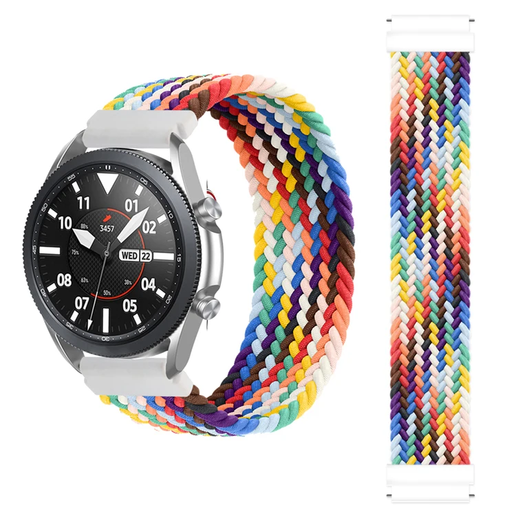 

Hot Replacement Wristband Nylon Strap Elastic Braided Nylon Watch Band For Samsung Galaxy HuaWei GT2 Smart Watch 20Mm 22Mm