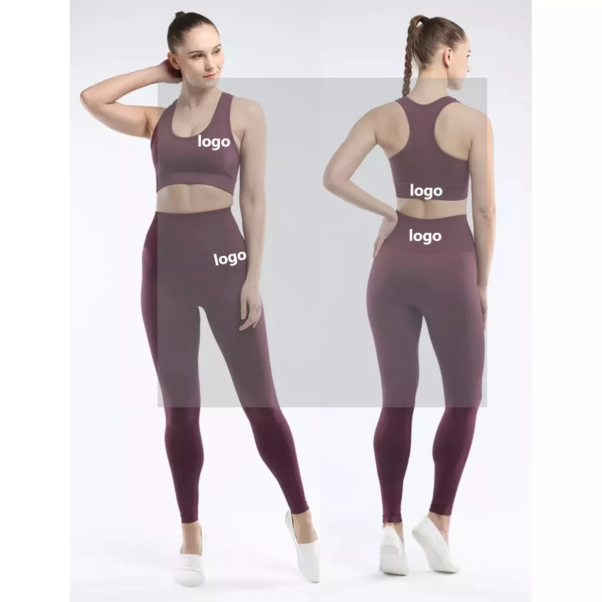 

Anxin Xueyu 2021 New Arrivals Women High Elastic 2 Piece Slim Fit Fitness Yoga Active Wear Set, Customized colors