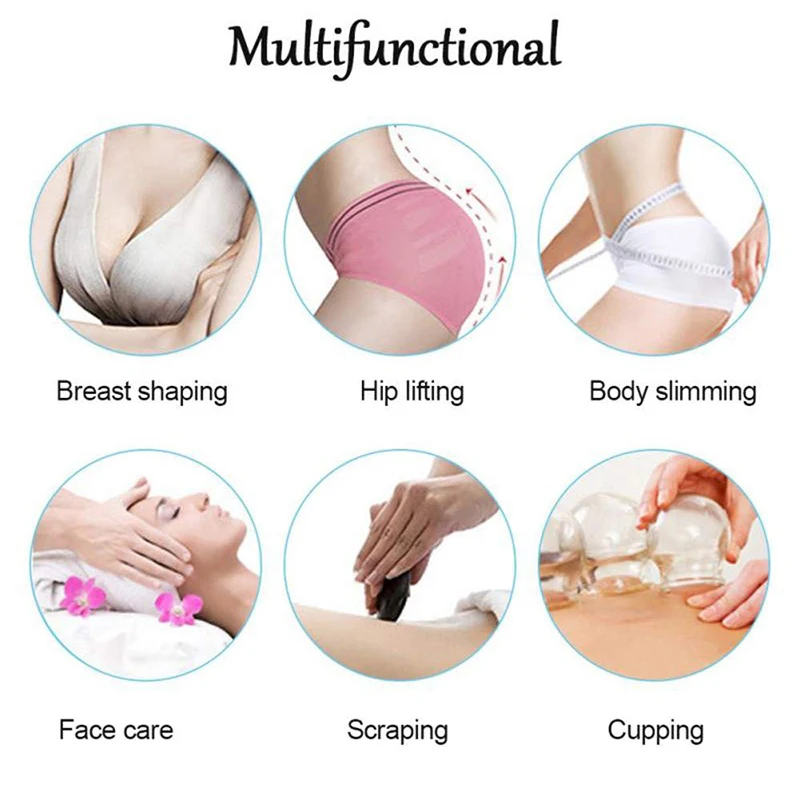Cupping Breast Massager Vacuum Therapy Buttocks Lifting Machine / Buttock Breast Enlargement Pump Machine