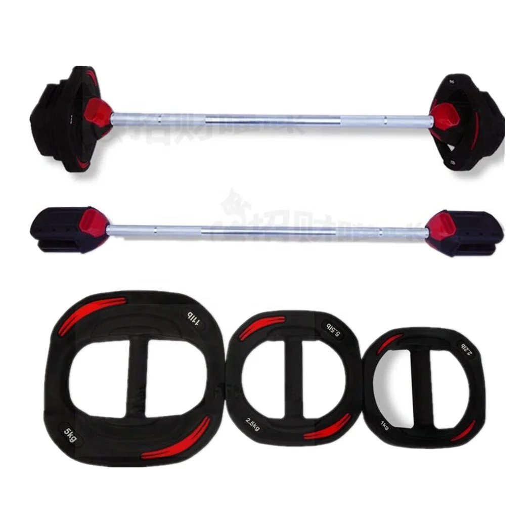 

Standard non-standard barbell weight lifting barbell, Black