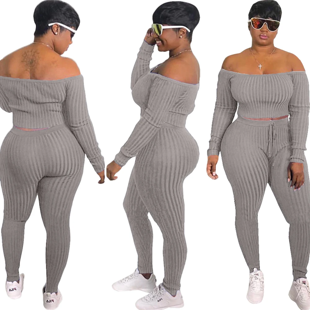 

2021 Plus Size Womens Clothing Fashion Women Fall Clothes High Quality Outfits Two Piece Set Women Clothing
