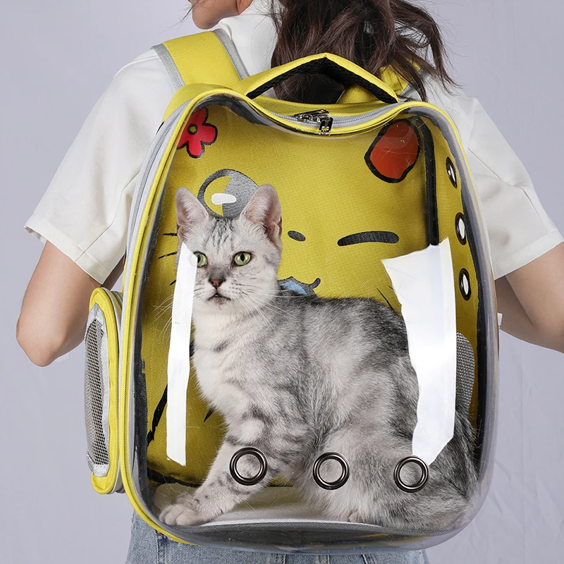 

Outdoor Use Cats and Puppies Airline-Approved Designed Pet Carrier Backpack for Travel Hiking Walking