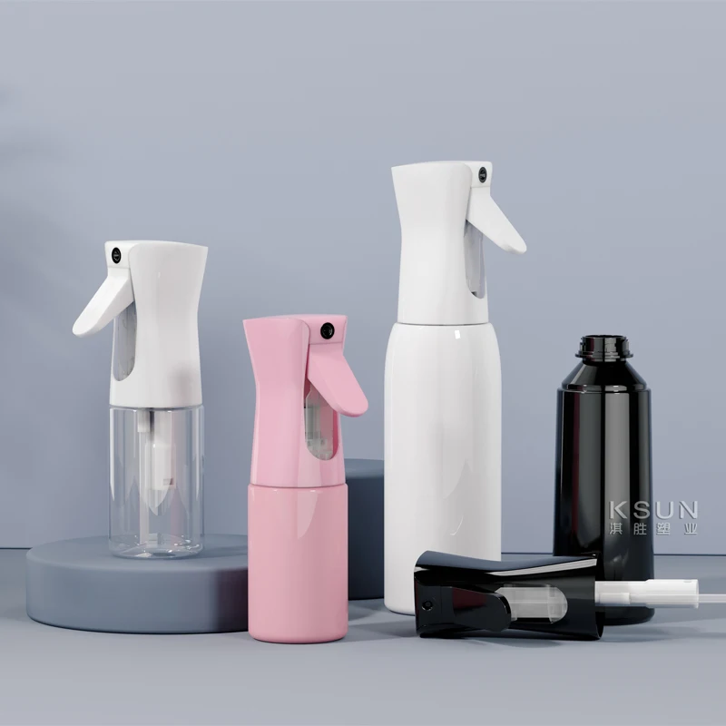 

High Quality Instock 300ML 500ml PET Plastic Continuous Mist Spray Bottle Empty Skincare Continuous Spray pump Bottle