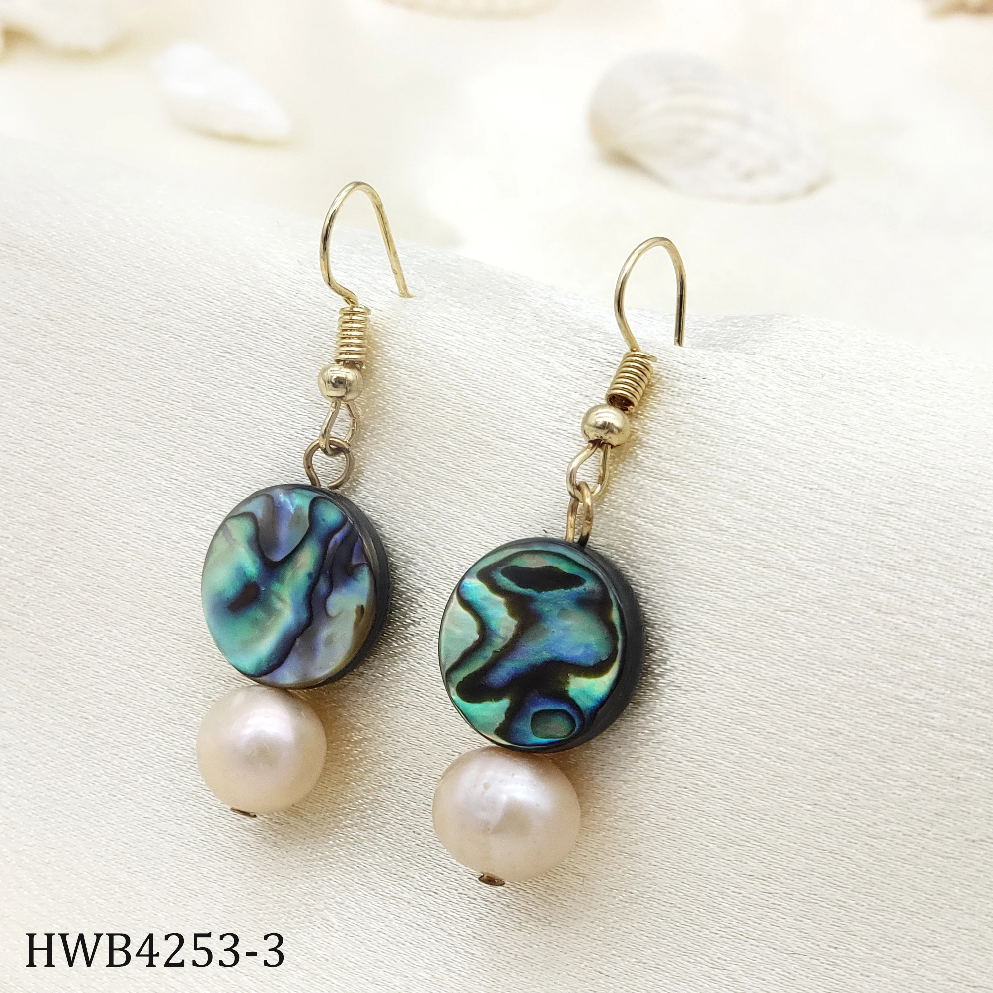 

Hawaiian Fashion Jewelry Handmade Pearl Earring Round Square Designs Abalone Shell Drop Dangle Earrings