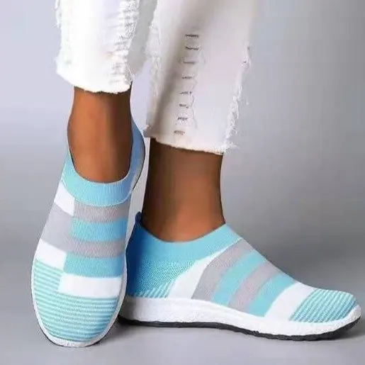 

Women Running Walking Shoes Hot Autumn New Mesh Breathable Knit Ladies Mix Colors, Green, blue, gray, pink, red