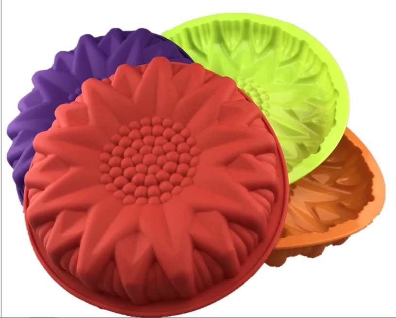 

10inch Sun flower reposteria Cake molds Candy bakeware Silicone Baking molds, Customized color