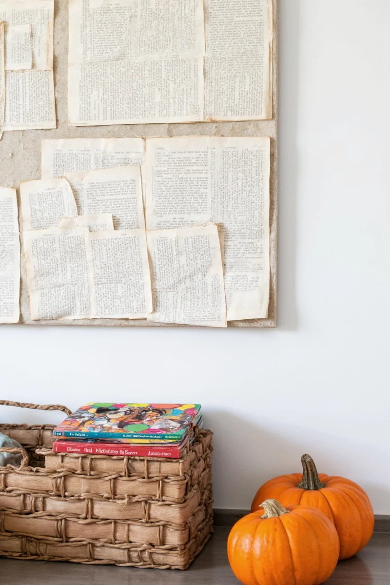 Fairy tale-themed dictionary art with letters forming forest trees