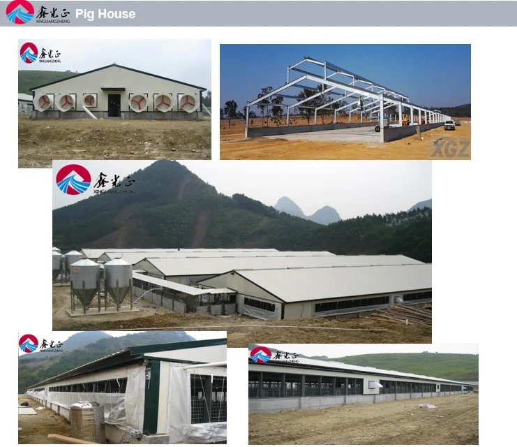 Ready Made Factory Piggery House Design Pig Farming Steel Structure Pig