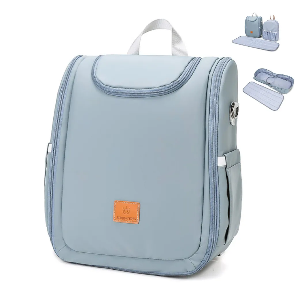 

Portable outdoor mother mummy changing set baby bags mommy travel bed diaper backpack bag for adult, As pictures or customization