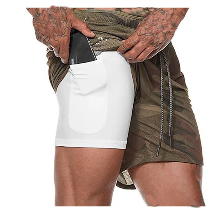 

BaiSheng Sport Jogging Shorts With Inner Lining Pocket Drawstring Elastic Men's Shorts