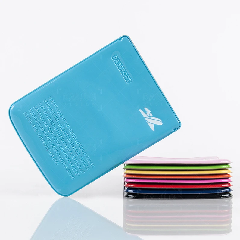 

Promotional bright PVC travel wallet designer custom printed passport cover holders, Various color