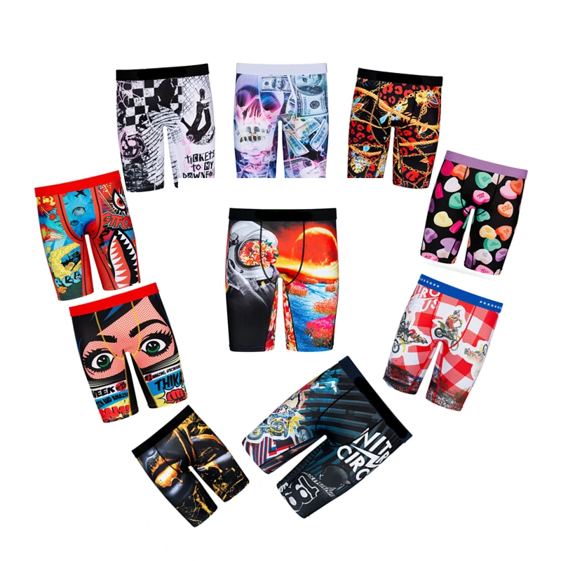 

Wholesale Men boxers underwear breathable Ethica polyester boxer briefs men fashion plus size men's boxers underwear