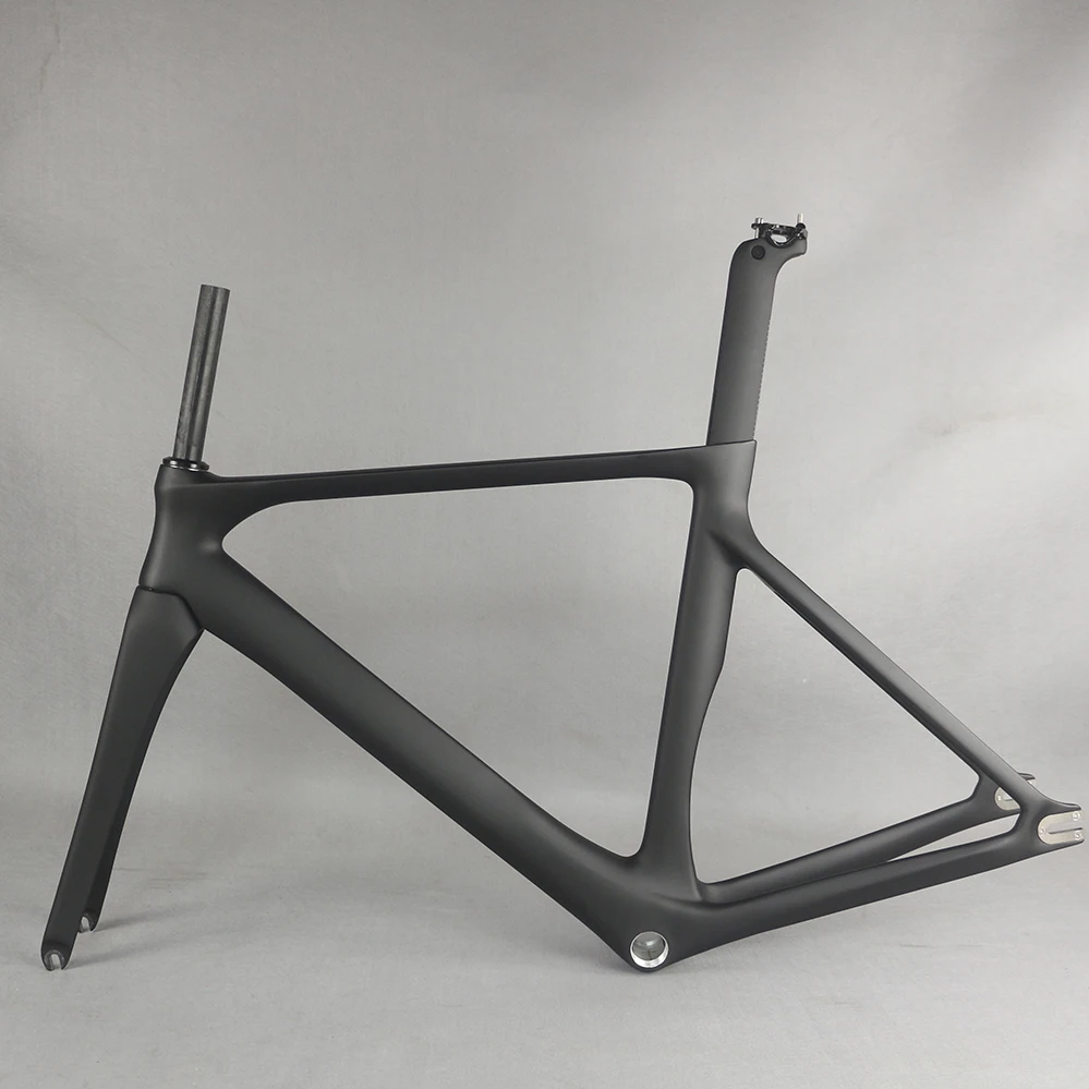 

2020 New BSA Carbon Fiber frame Fixed Gear Bikes Road Frame 700X23C Track Bicycles Carbon frameset FM269 black matte
