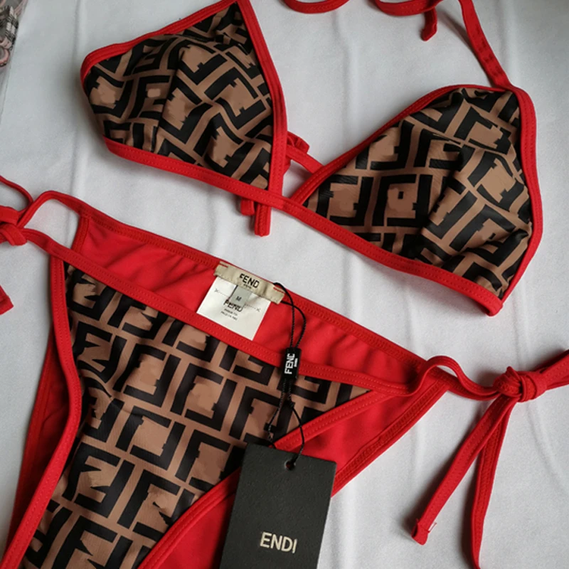 

Fashion Ladies Set 2 piece swimwear 2021 Women Bandage Sexy Bikini Custom Bathing Suits luxury swimsuits