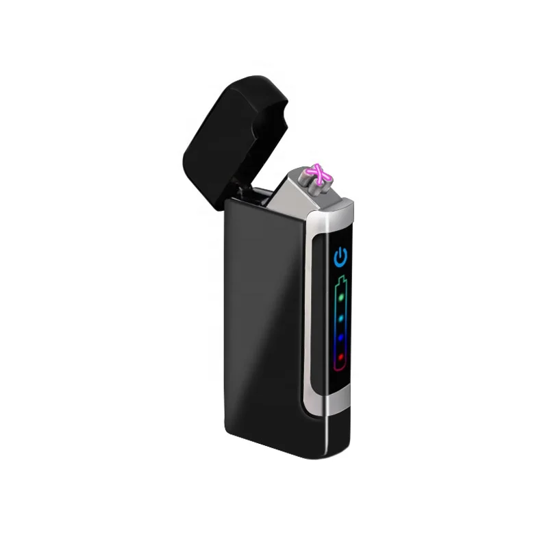 

Amazon Electronic Cigarette Lighter Touch button USB Rechargeable Windproof Double Arc Plasma Flameless Lighter For Ciga, Colorful