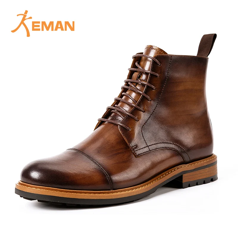 

High quality genuine cow leather men's boots, Any color