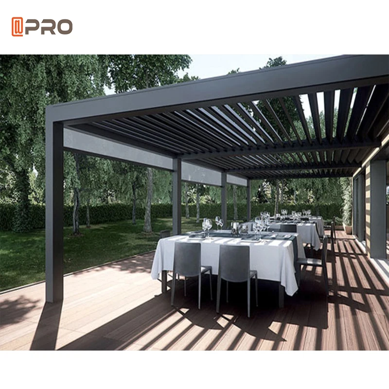 

Clear See Through Louver Roof High Quality Aluminium Pergola, Customized colors