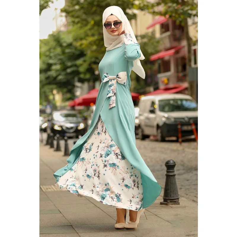 

Women's Middle East Hot Style Muslim Clothes National Style Retro Long-sleeved Islamic Dress Wholesale