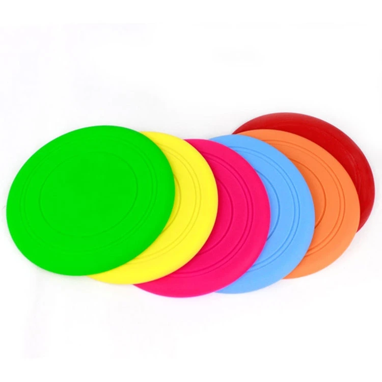 

Durable Soft Silicone Dog Chewing Bite Toys Custom Training Foldable Flying Saucers Disk Disc Pet Toy, Multiple colors to choose