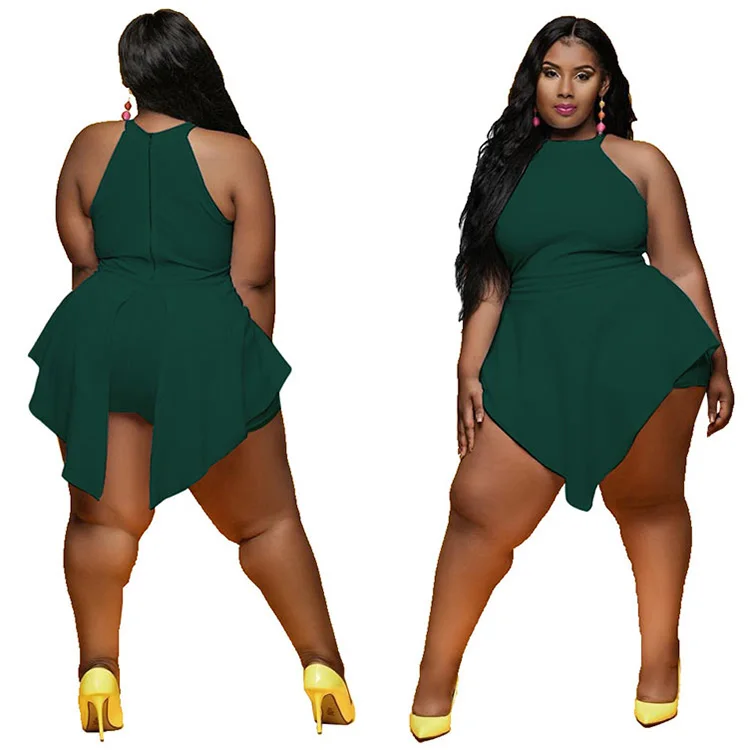 

Plus Size Women Clothing One Piece Jumpsuit Off The Shoulder Jumpsuit Sexy Short Jumpsuits, Picture color