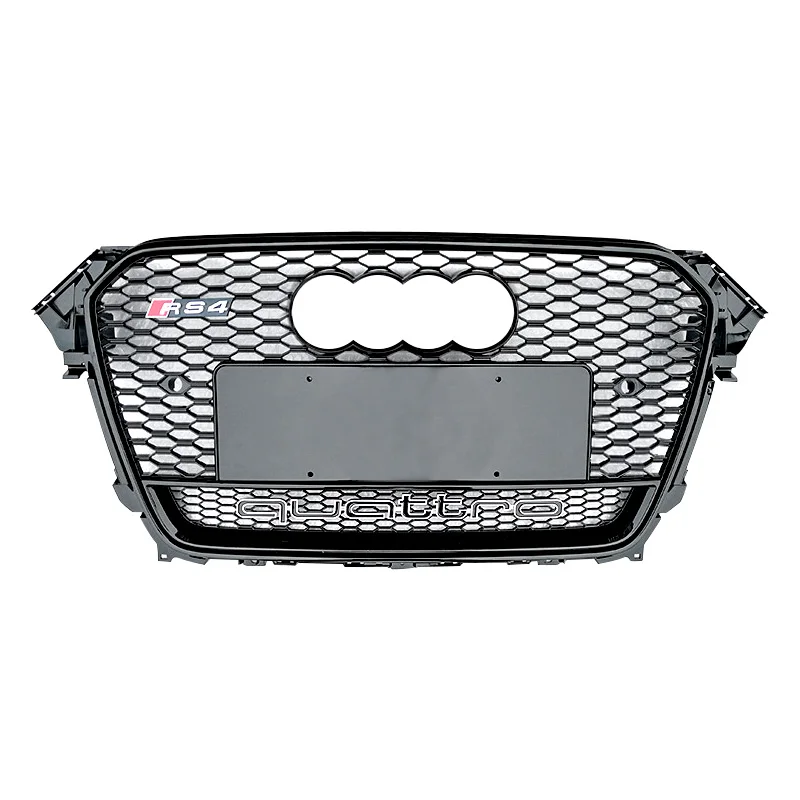 Front Bumper Grill For Audi A4 B85 A4l Center Honeycomb Mesh Black ...