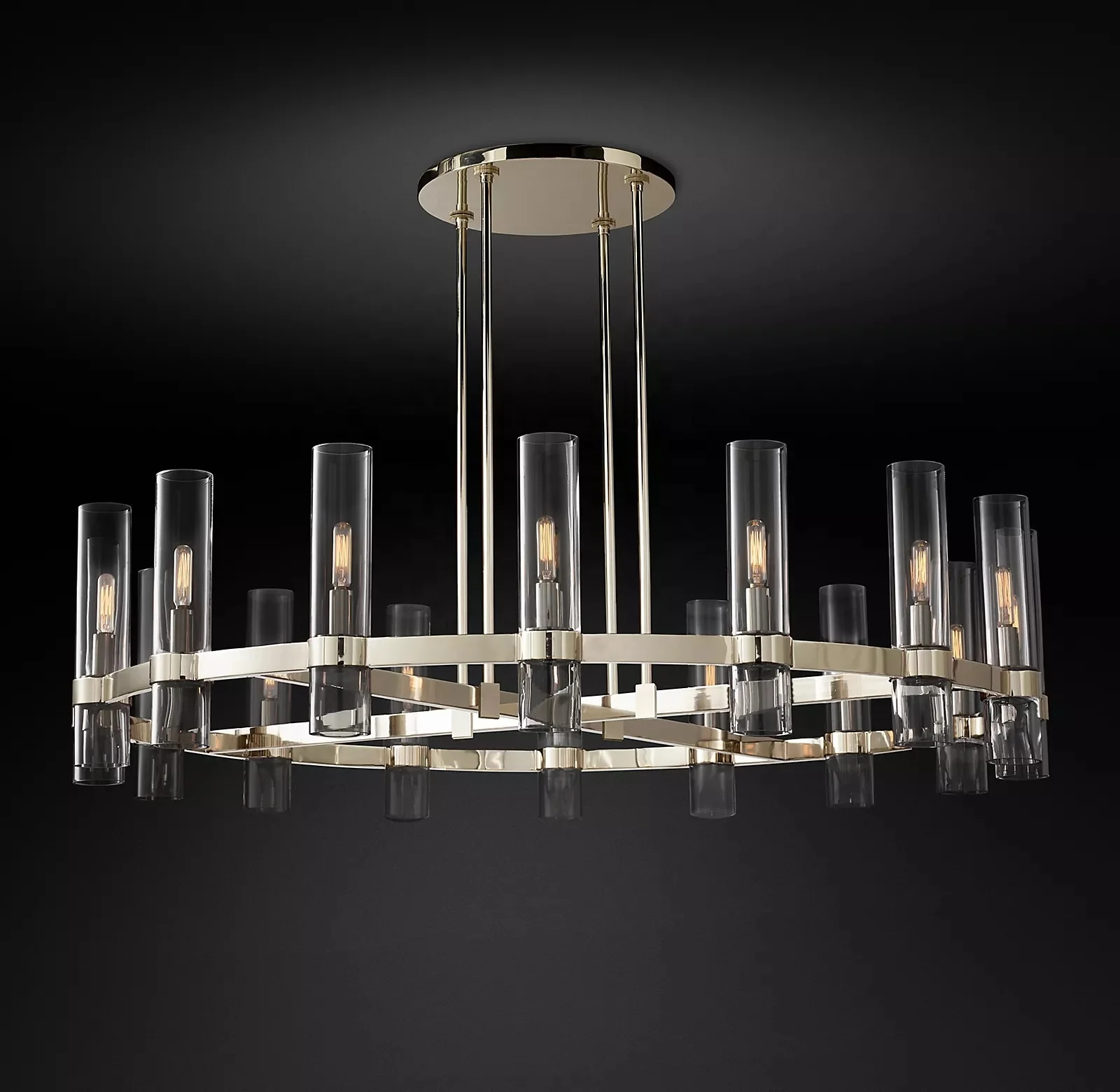 

Modern Orb Entry Hanging Lighting Vintage Chandelier Ravelle Round Chandelier Candles Restaurant Chandelier Light 48" CZ2503A/16, Matt black & plating gold & plating chrome