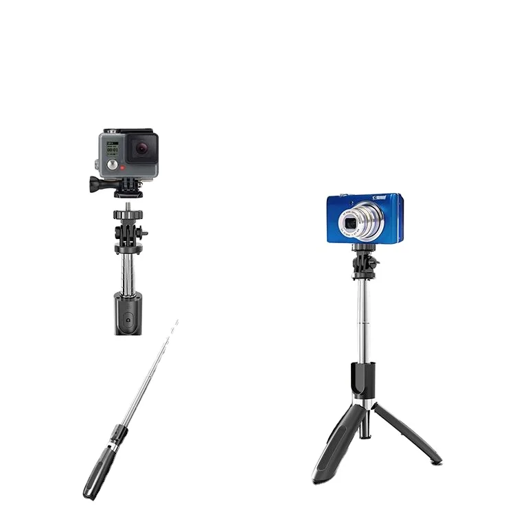 

L02 Portable Mobilephone Selfstick With BT Adjustable Camera Tripod Stand Smartphone Selfie Holder