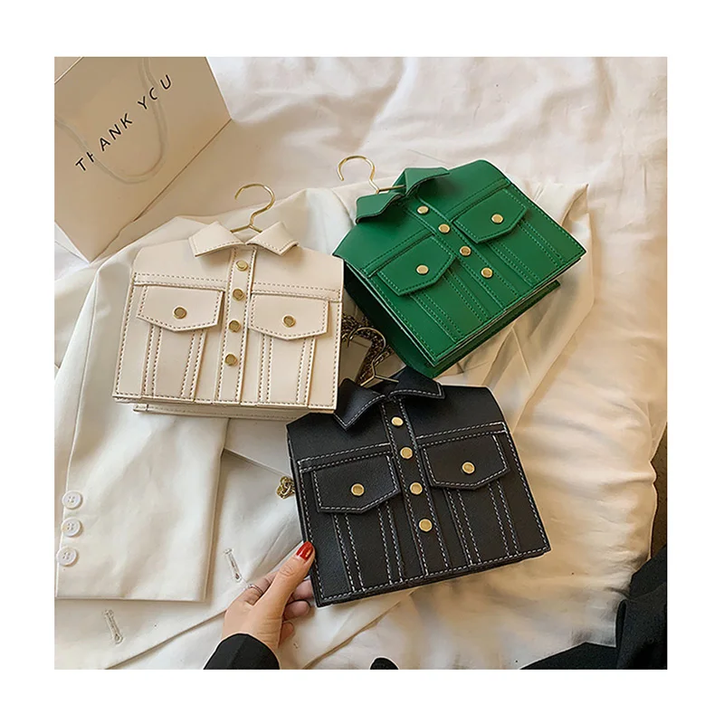 

Personality Designer Clothes Hook Small Square Bag Summer New Jacket Clothes Purses and Handbags Funny Women Shoulder Bags Chain