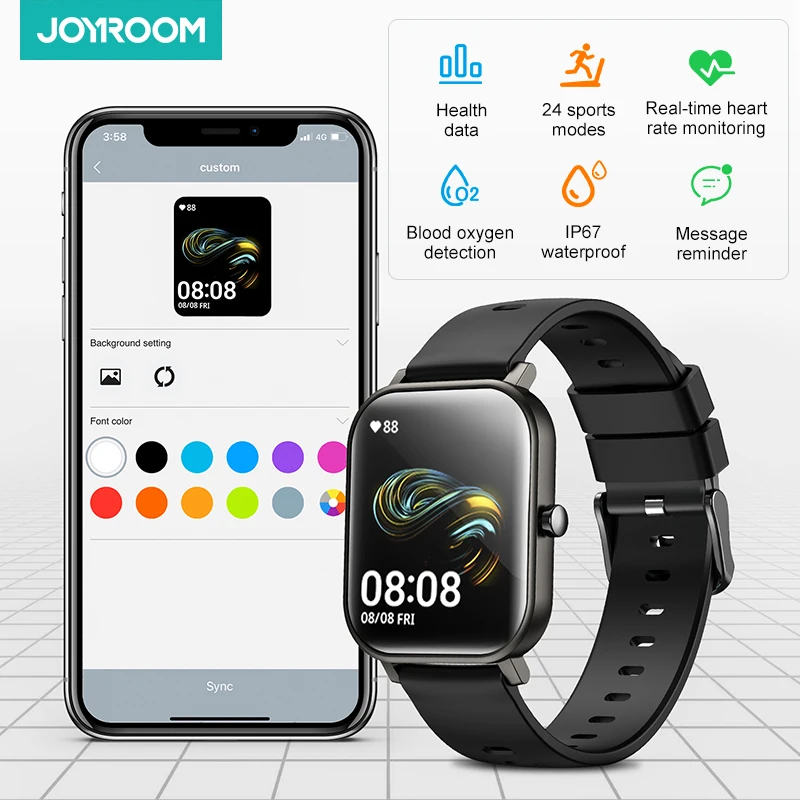 

JOYROOM Smart Watch JR-FT1 Pro Sport Watch Blood Oxygen Detection Smartwatch Waterproof IP67 Mobile Phones Android Smart Watch
