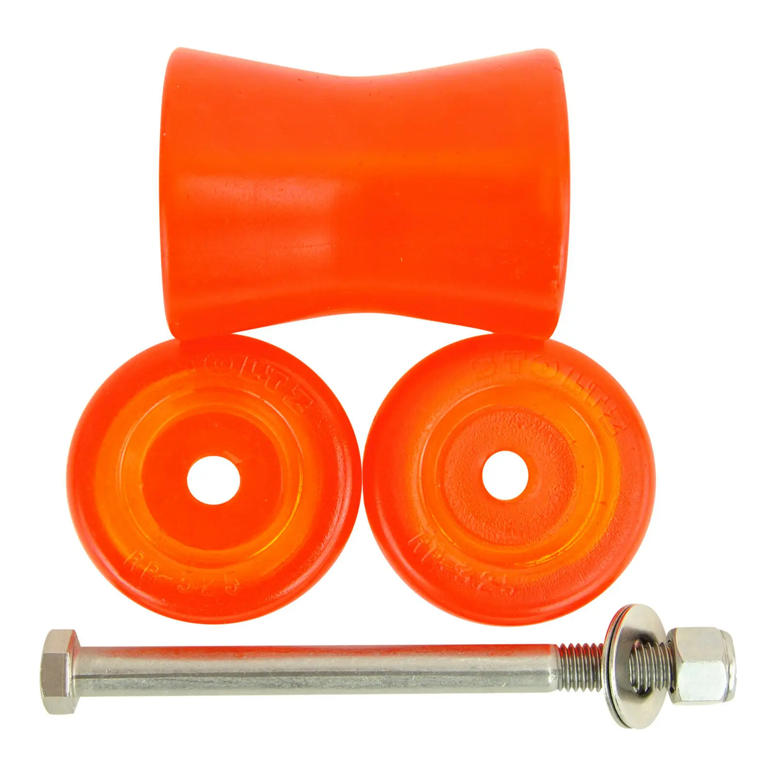 1/2" shaft 4" Inch Polyurethane Boat Trailer Bow Stop Roller Assy with Bells 