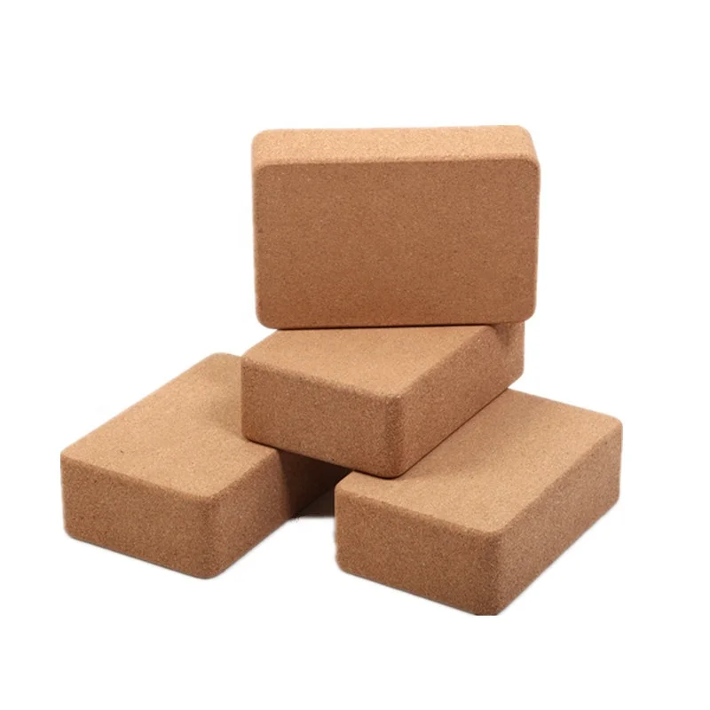 

High Quality Eco Friendly Fitness Custom 3x6x9 Inch Custom Logo Recyclable Wholesale Cork Yoga Block, Pure color