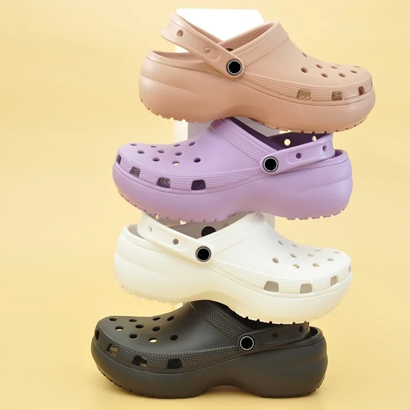 

BUSY GIRL XY1025 Black platform clogs high heel sandals slipper clogs 2021 for women, White/black/purple/green/blue/plum