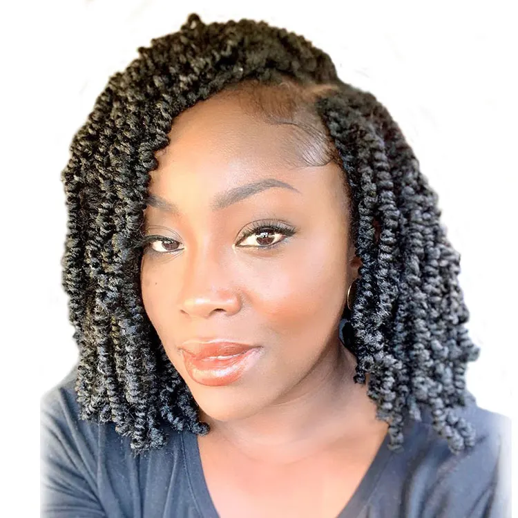 

janet collection fluffy spring twist hair ombre crochet braids hair bomb twist for Black women