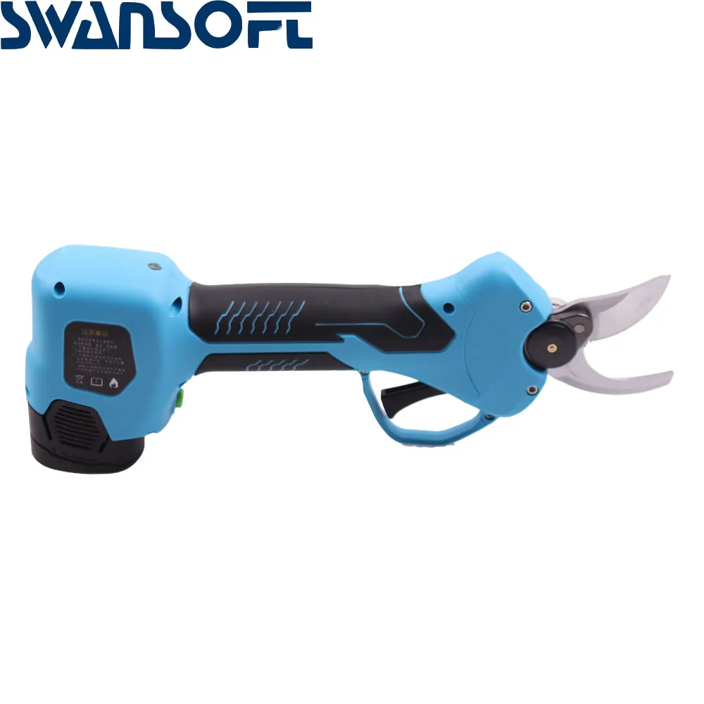 

Swansoft 25mm cordless 16.8V 2Ah Lithium Ion Garden Pruning Shear for Plant Electric Rechargeable Fruit Branch Scissors, Blue