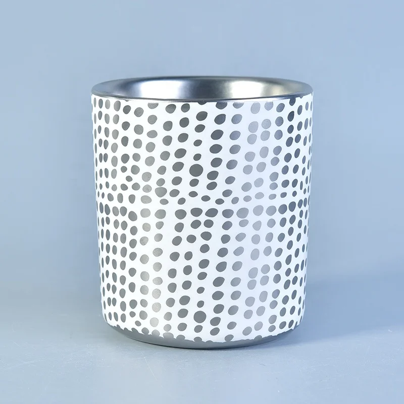 10oz Wedding Party Electroplating Ceramic Candle Holder