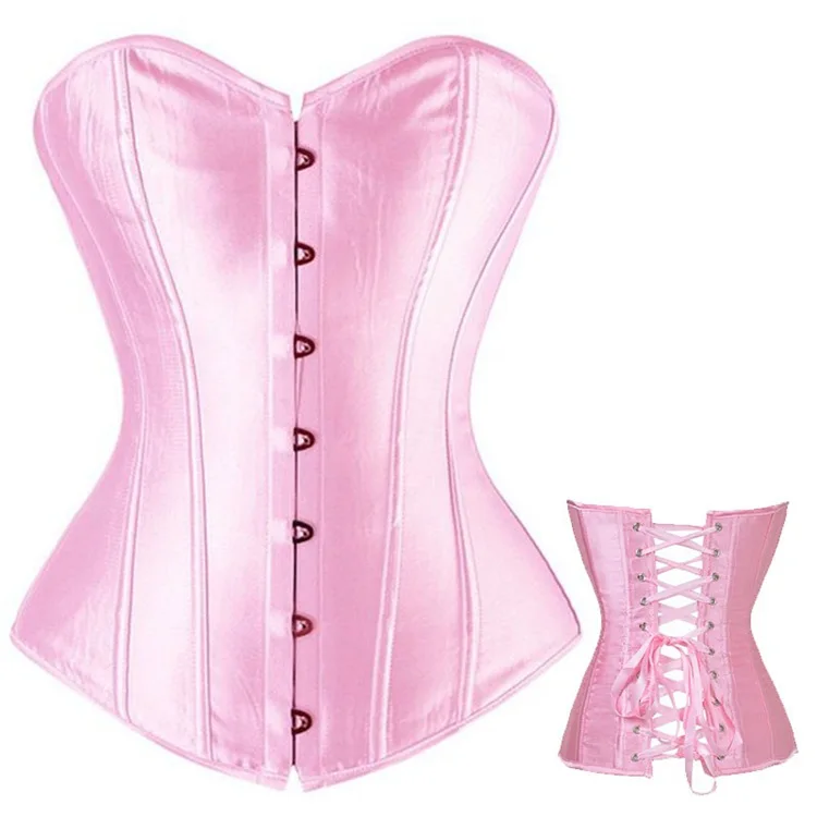 

Women Corset Bustier Satin Sexy Plus Size Gothic Lace Up Boned Gorset Tops Shapewear Classic Clubwear Party Club Sexy Corsele