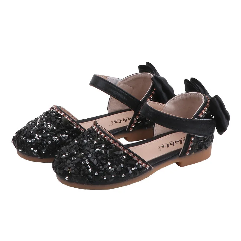 

new comfortable girls leather princess beautiful kids sofh shoes sandals, As picture show or customized