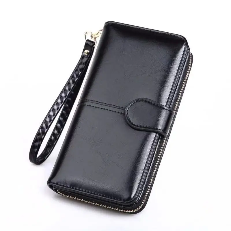 

Fashion Women Purse Wallets Leather High Quality Long Design Lady Clutch Bag Wallet Fashion Female Purse, As the picture shown or you could customize the color you want