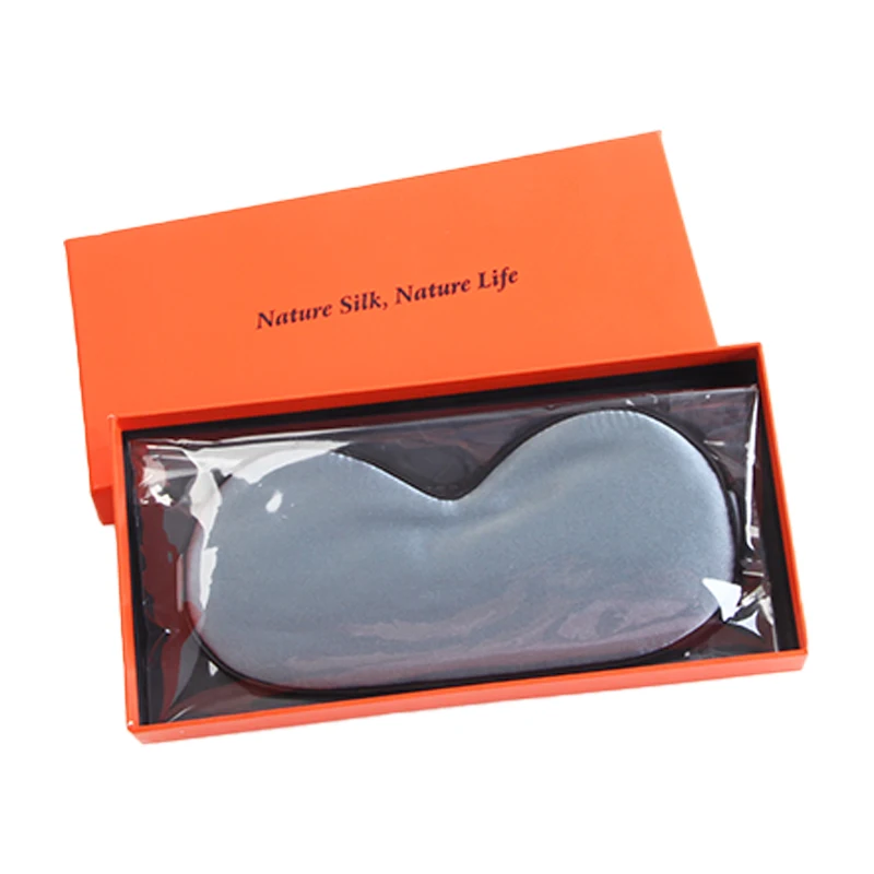 

OEM ODM Customized Silk Sleep Mask Nap 100% Silk Material Eyemask With Drawstring, Multi color