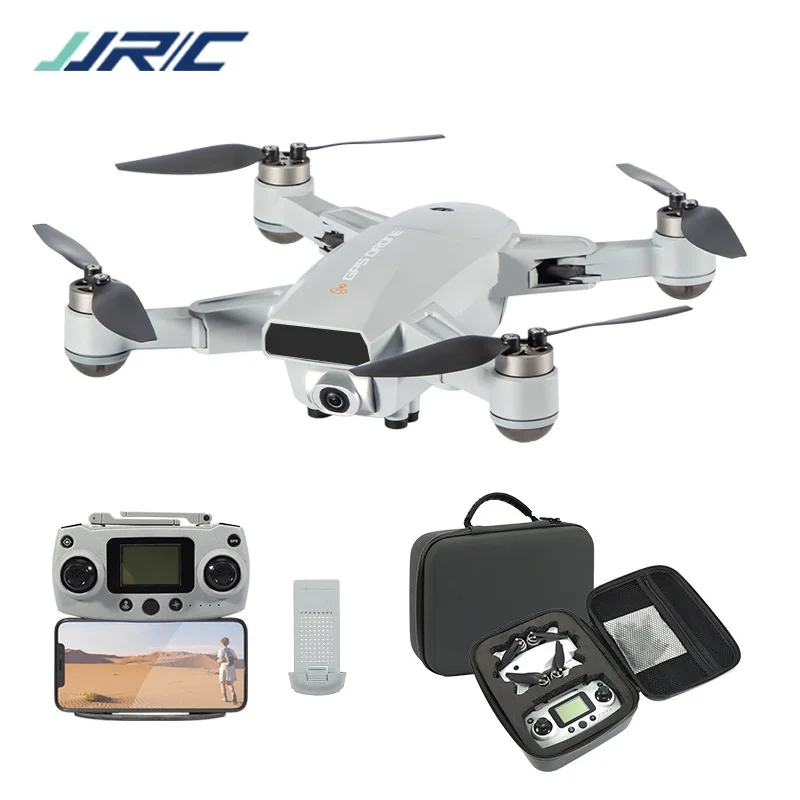 

New Trend JJRC X16 6K Camera Gray Optical Flow Brushless RC Drone Quadcopter GPS Foldable 25Mins Profesional UFO for hobby, Black / gray