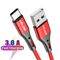 

Free Shipping USLION 0.5M 1M 3A Fast Charging Flexible USB Cable For Micro USB TYPE C
