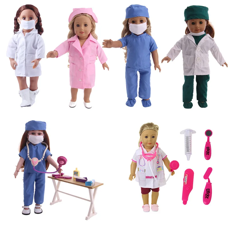 

18 American girl doll clothes doctor nurse roleplay costume accessories