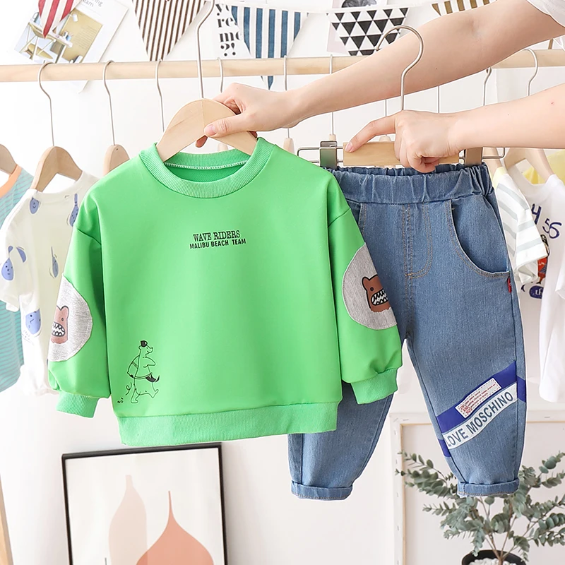 

2020 wholesale autumn children's clothing set 1-5 year old boys cute, cartoon ,new children's clothing, Picture